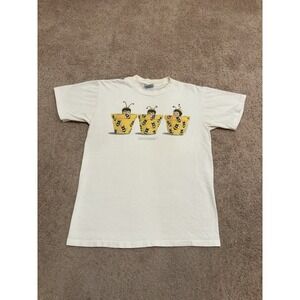 Vintage Anne Geddes Bumblebee Babies White T-Shirt Size Medium
